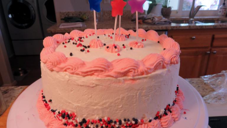Red, White and Blue Ice Cream Cake With Whipped Cream Frosting Created by Bonnie G 2