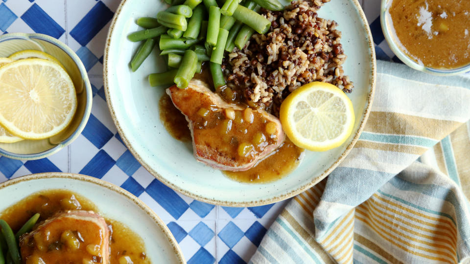 Seared Ahi Tuna Glazed With Wasabi Butter