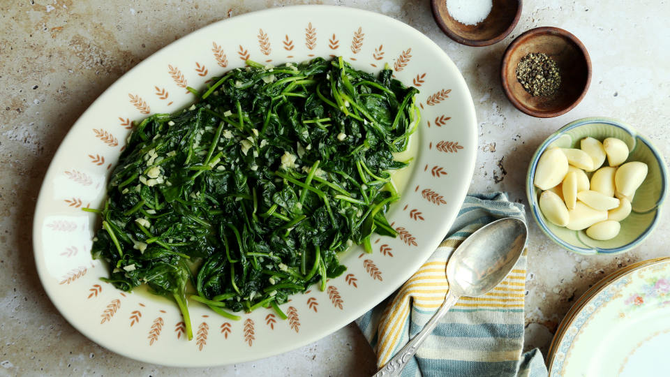 Sauteed Baby Spinach & Garlic