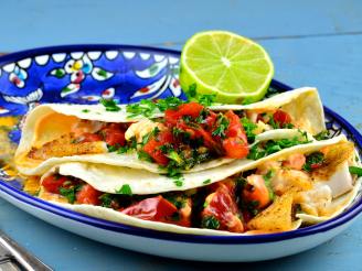 Healthy Fish Tacos With Chipotle Cream