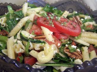 Feta, Spinach and Pecan Pasta Salad