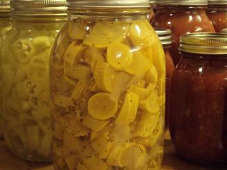 Bread and Butter Squash pickles