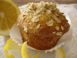 Lemon Oatmeal Poppy Seed Muffins