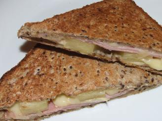 Grilled Ham and Cheese Sandwich With Pineapple