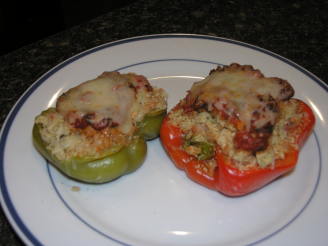 Turkey Stuffed Yellow & Red Bell Peppers