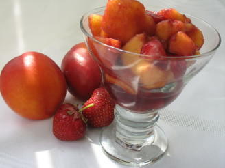 Peaches & Strawberries in Marsala