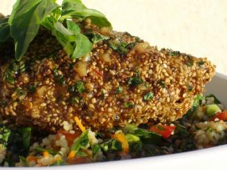 Sesame Encrusted Chicken Breasts With Ginger-soy Sauce