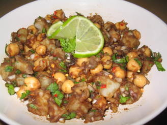 Aloo Channa Chaat (Tangy Potato Chickpea Snack)