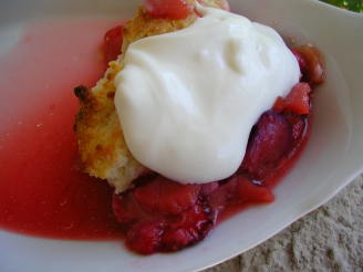 Strawberry Rhubarb Cobbler With Candied Ginger (oamc)