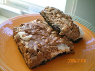 Deluxe Baked Marshmallow Peanut Butter Rice Krispies Squares Bar