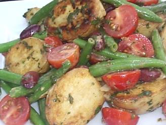 Grilled Baby New Potato Salad With French Green Beans and Mint (