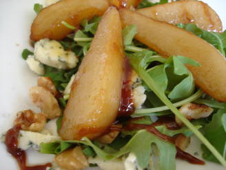 Caramelised Pear and Rocket (Arugula) Salad With Blue Cheese