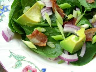 Beanshoot, Avocado & Baby Spinach Salad
