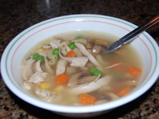 Turkey Soup With Egg  Noodles and Vegetables