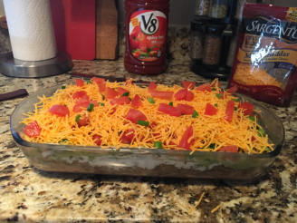 Easy Meaty 7-Layer Taco Dip