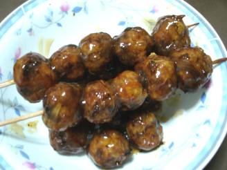 Japanese Meatballs in Sweet Soy Sauce (Niku Dango)