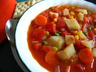 Almost Vegetarian Vegetable Soup