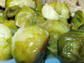 Cider Braised Brussels Sprouts