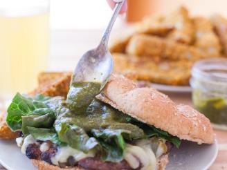 Chile Sirloin Burgers With Salsa Verde
