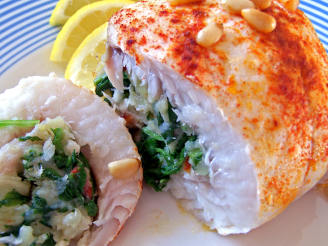 Flounder Stuffed With Arugula and Sun-Dried Tomatoes