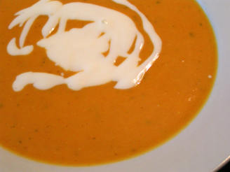 Red Lentil, Carrot and Roasted Red Pepper Soup