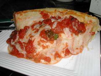 Deep Dish Spinach and Mozzarella Pizza