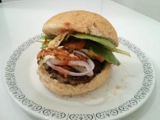 Aussie Lamb Burgers With Goat Cheese and Tomato Relish