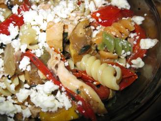 Roasted Vegetable Pasta Salad With Grilled Chicken