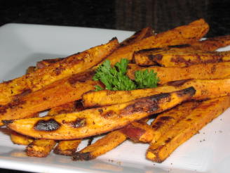Spicy Baked Sweet Potato "fries"