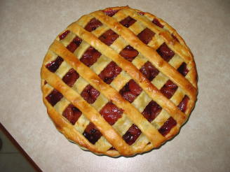 Spiced Apricot and Plum Pie