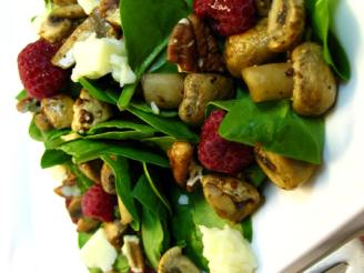 Warm Mushroom and Spinach Salad