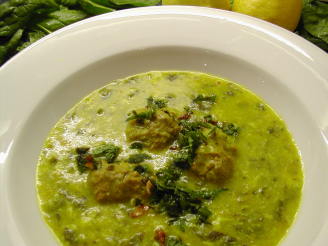 Middle Eastern Lamb and Spinach Soup