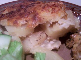 Blue Cheese and Cheddar Scalloped Potatoes