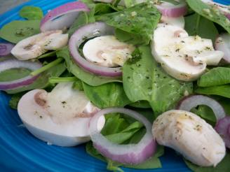 Mushroom Spinach Salad