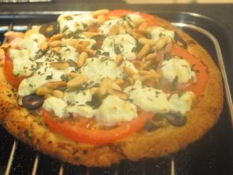 Goat Cheese, Tomato, and Basil  Pizza