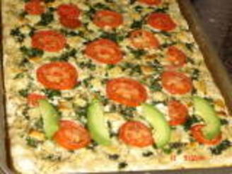 Spinach Feta Tomato Pizza