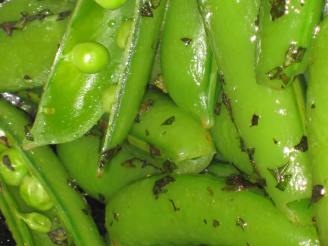 Healthy Fast and Easy Minted Sugar Snap Peas