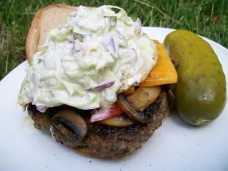 Amy's Dill Pickle and Lettuce Hamburger " Slaw"