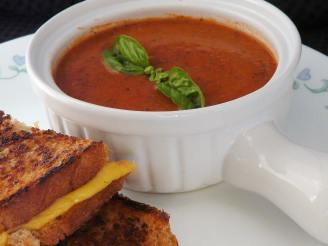 Quick Roasted Tomato Basil Soup