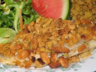 Crunchy Baked Catfish With Cornbread Stuffing