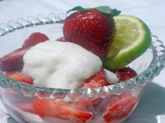 Coconut Ice With Strawberries