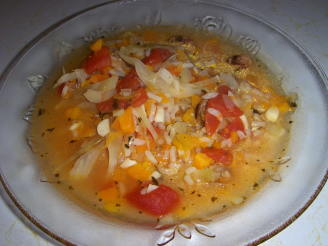Garlic Vegetable Pasta Soup