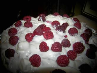 Raspberry Cream Marshmallow Puff Pie