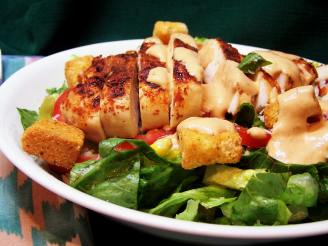 Southwestern Chicken Caesar Salad With Chipotle Dressing