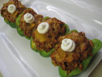Chicken Stuffed " Chili" Bell Peppers