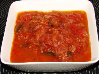 Grilled Tomato Sauce on Barbecue