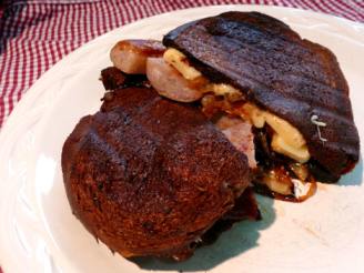 Grilled Sausage Sandwiches With Caramelized Onions and Gruyere C