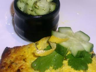 Coriander and Lemon Crusted Barramundi With Cucumber Mint Salsa