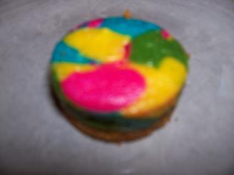 Individual Rainbow Cheesecakes