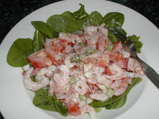 Tomato, Prawn and Spinach Salad (Low Gi)